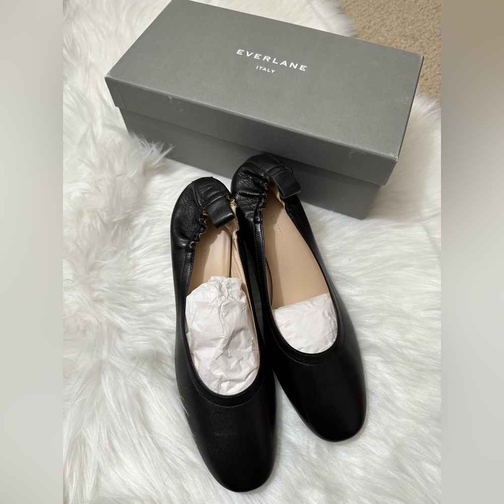 Everlane Italian Leather Day Heel Black 10